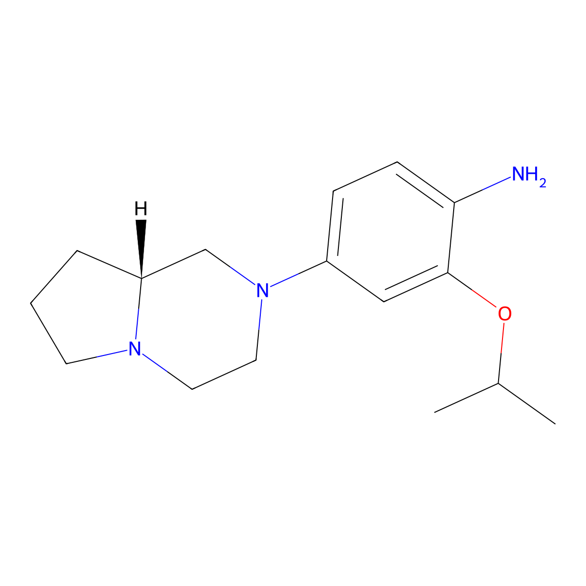 (R)-4-(Hexahydropyrrolo[1,2-A]pyrazin-2(1H)-YL)-2-isopropoxyaniline molecular structure, CAS 1462951-19-4