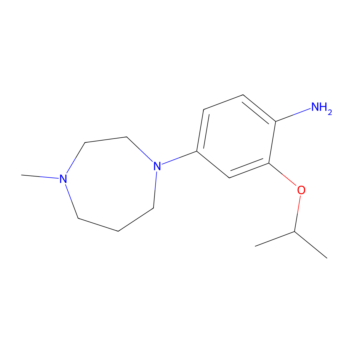 2-Isopropoxy-4-(4-methyl-1,4-diazepan-1-YL)aniline molecular structure, CAS 1462951-37-6