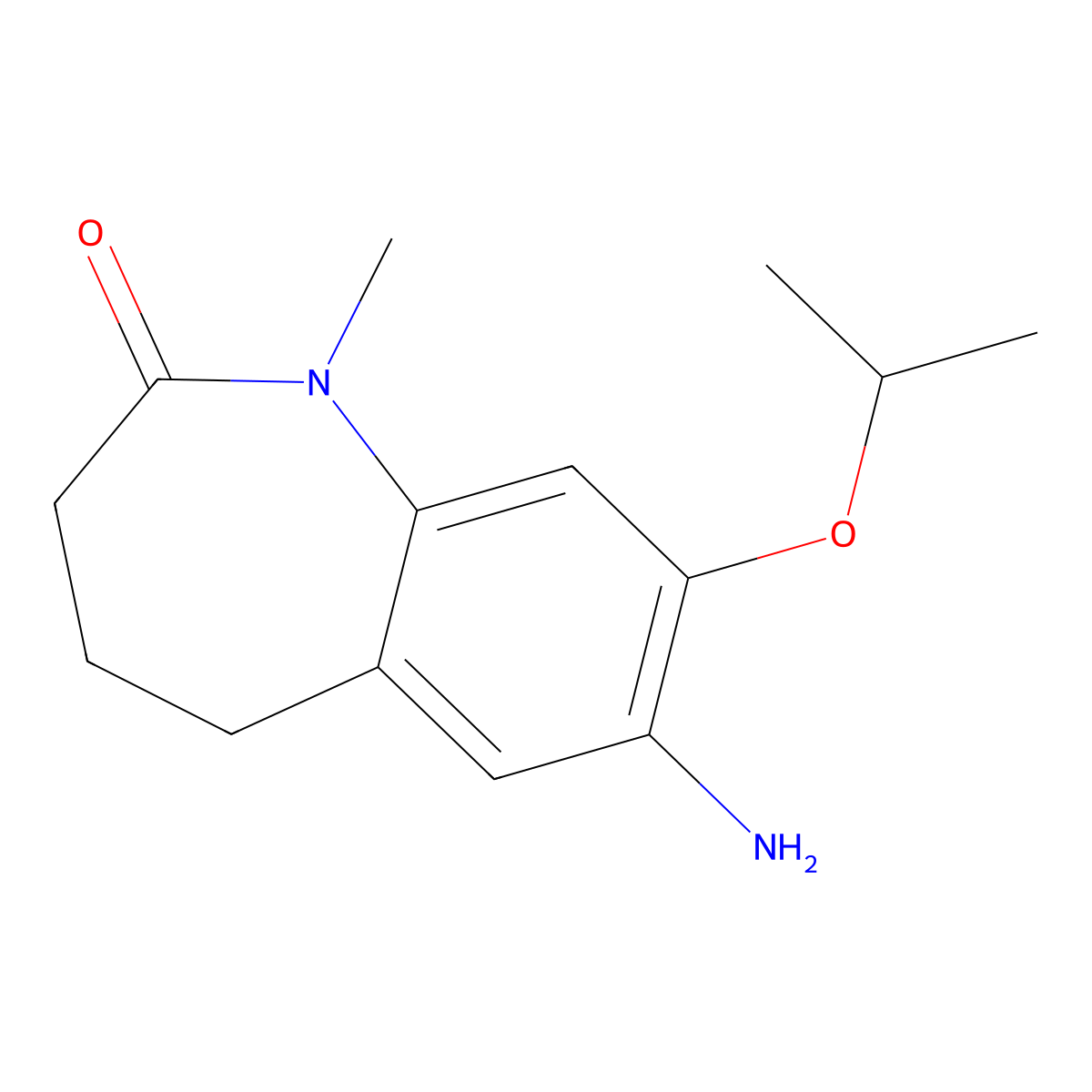 7-Amino-8-isopropoxy-1-methyl-1,3,4,5-tetrahydro-2H-benzo[B]azepin-2-one molecular structure, CAS 1462951-39-8