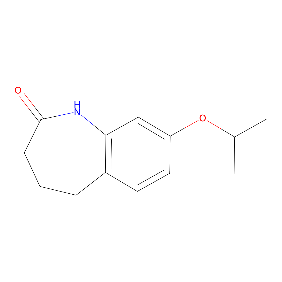 8-Isopropoxy-1,3,4,5-tetrahydro-2H-benzo[B]azepin-2-one molecular structure, CAS 1462951-40-1