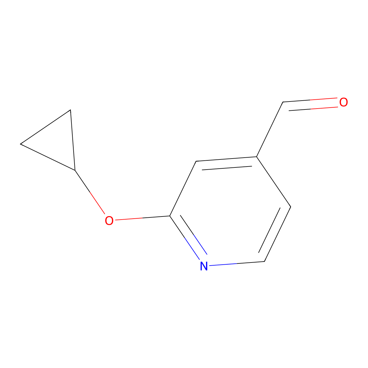 2-Cyclopropoxyisonicotinaldehyde molecular structure, CAS 1462975-62-7