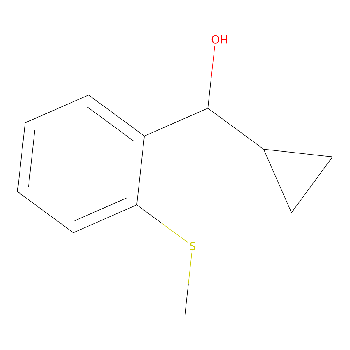 alpha-Cyclopropyl-2-(methylthio)benZenemethanol molecular structure, CAS 1462979-12-9