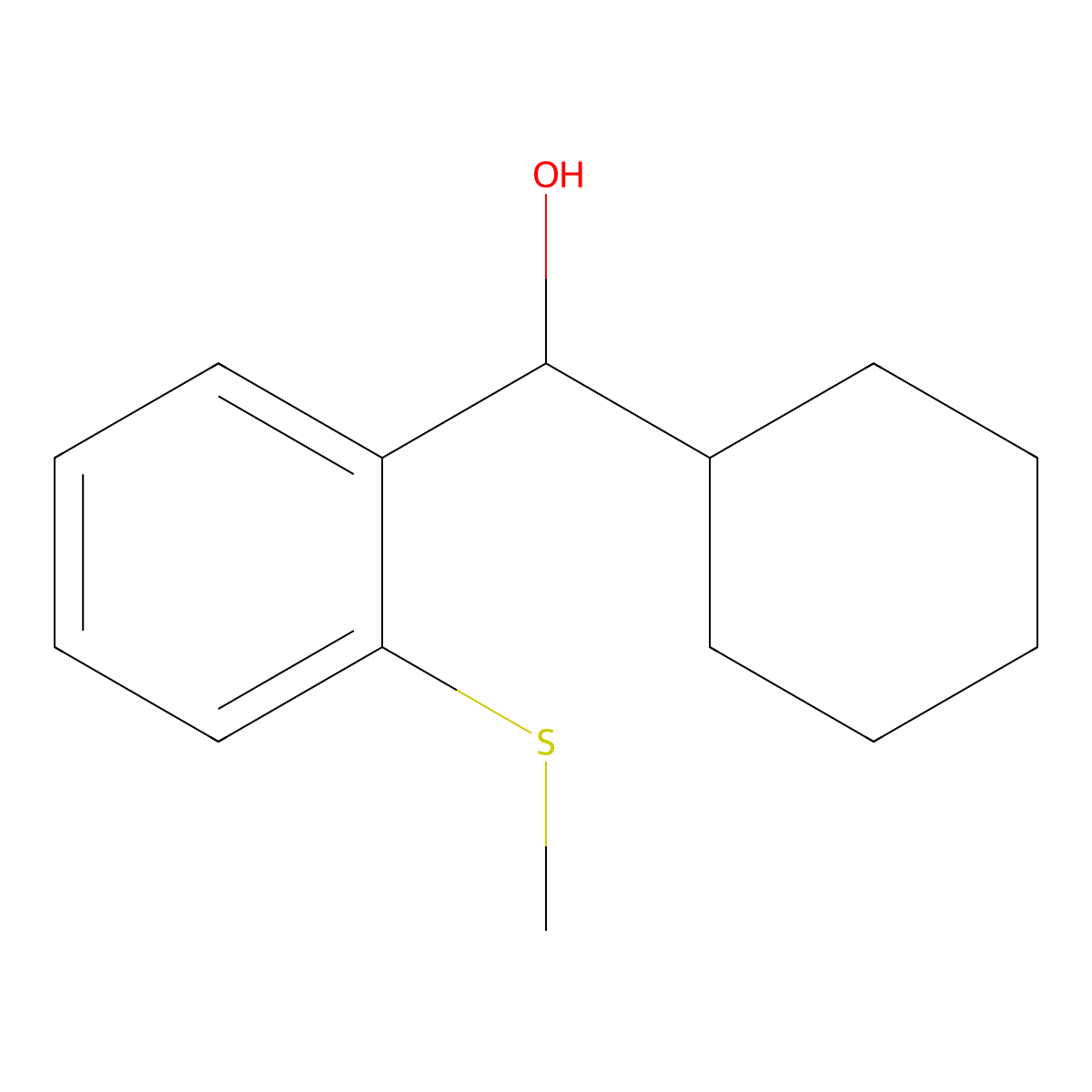 alpha-Cyclohexyl-2-(methylthio)benZenemethanol molecular structure, CAS 1462979-13-0