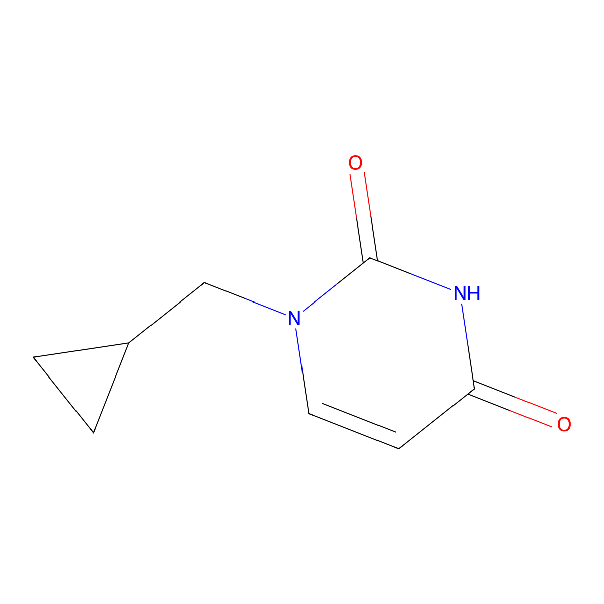 1-(cyclopropylmethyl)pyrimidine-2,4(1H,3H)-dione molecular structure, CAS 1462994-89-3