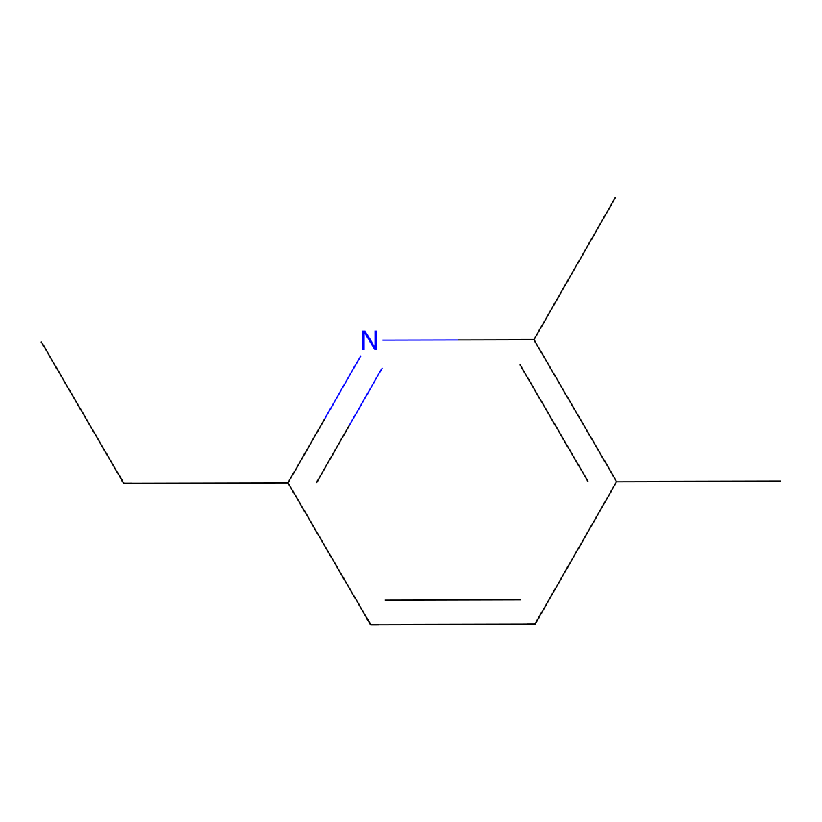 6-Ethyl-2,3-dimethylpyridine molecular structure, CAS 1463-01-0