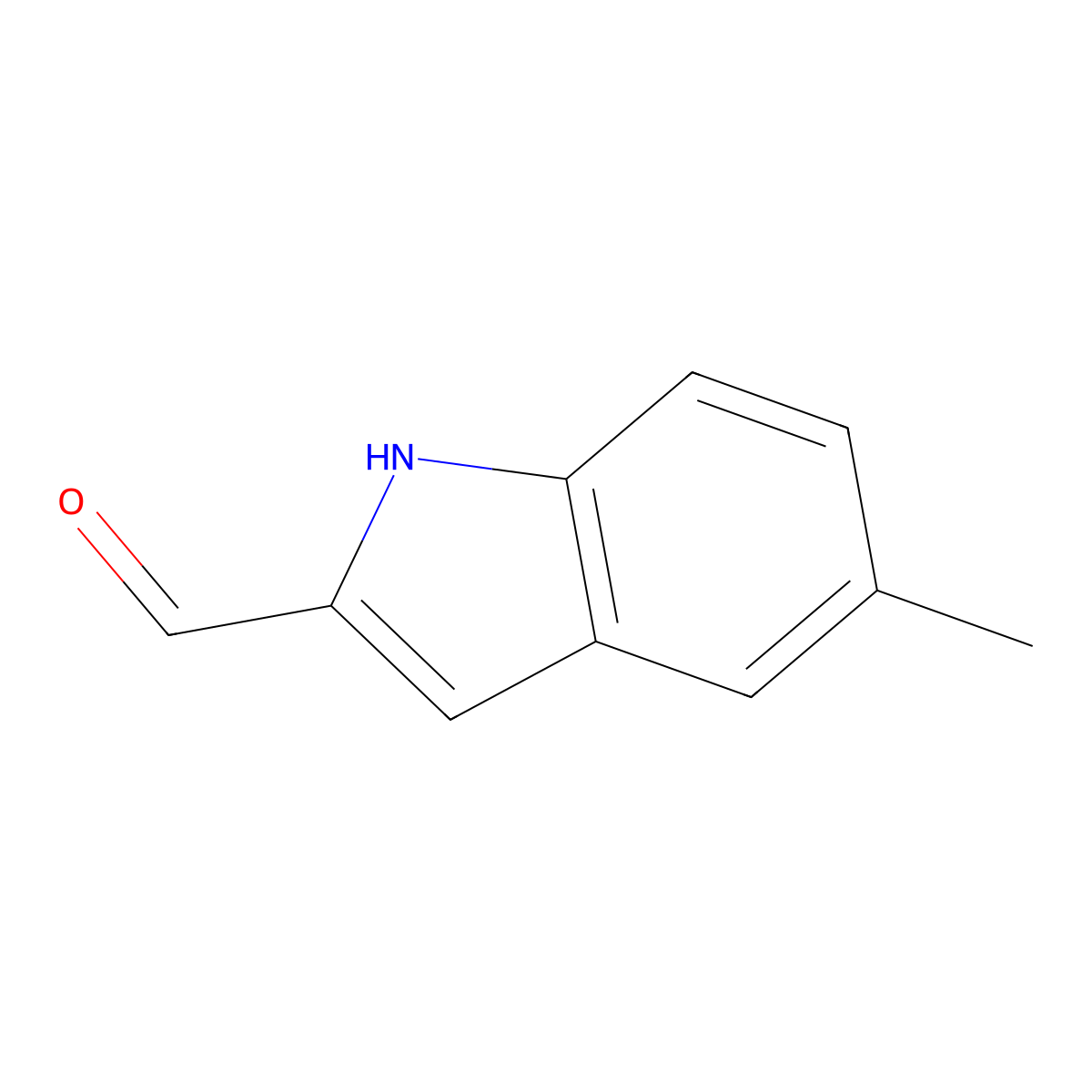 5-Methyl-1H-indole-2-carbaldehyde molecular structure, CAS 1463-60-1