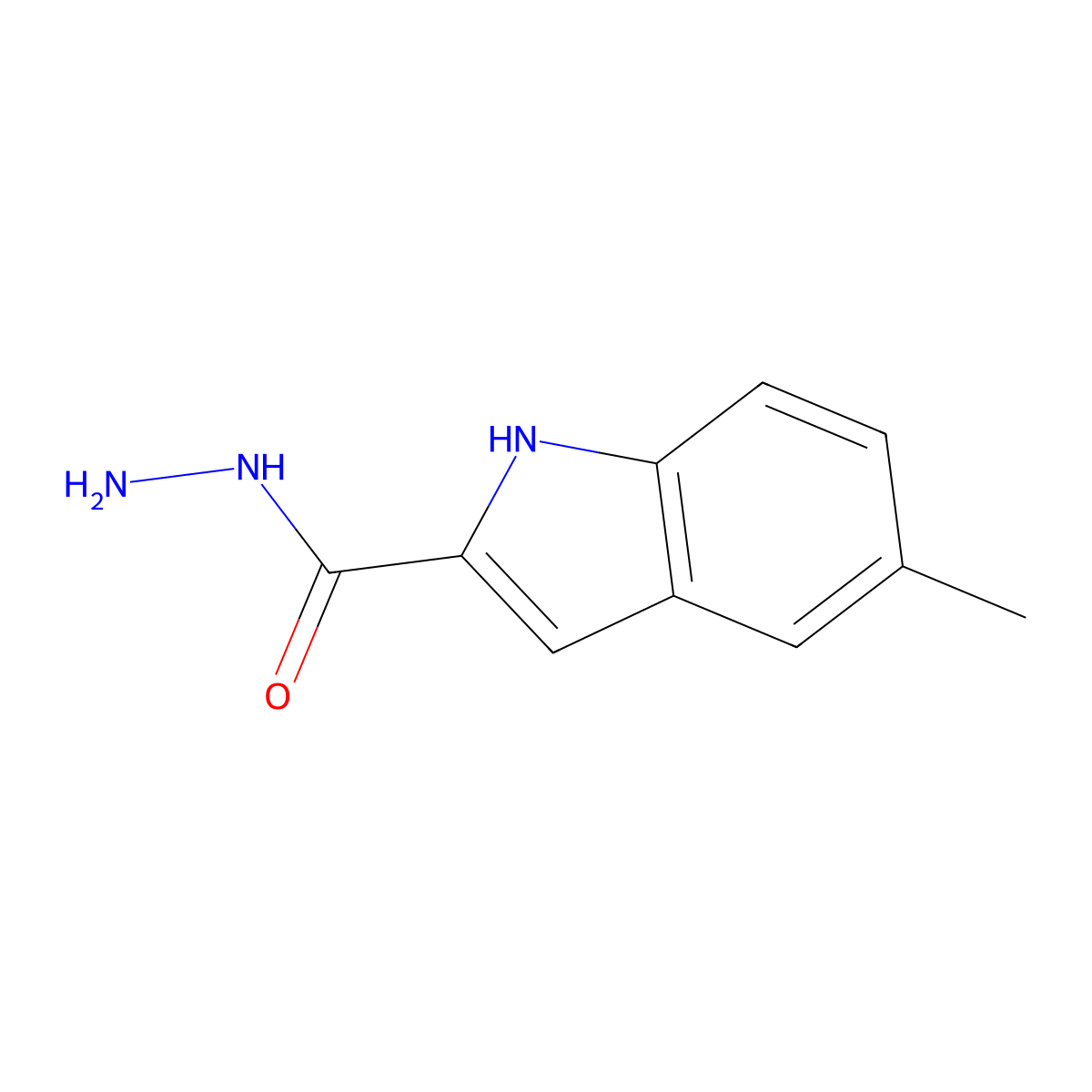 5-methyl-1H-indole-2-carbohydrazide molecular structure, CAS 1463-64-5