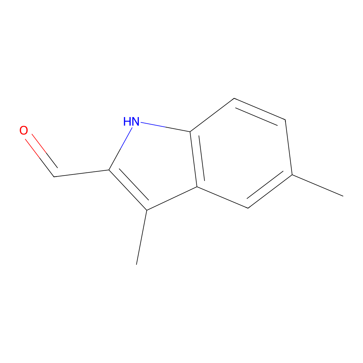 3,5-Dimethyl-1H-indole-2-carbaldehyde molecular structure, CAS 1463-67-8