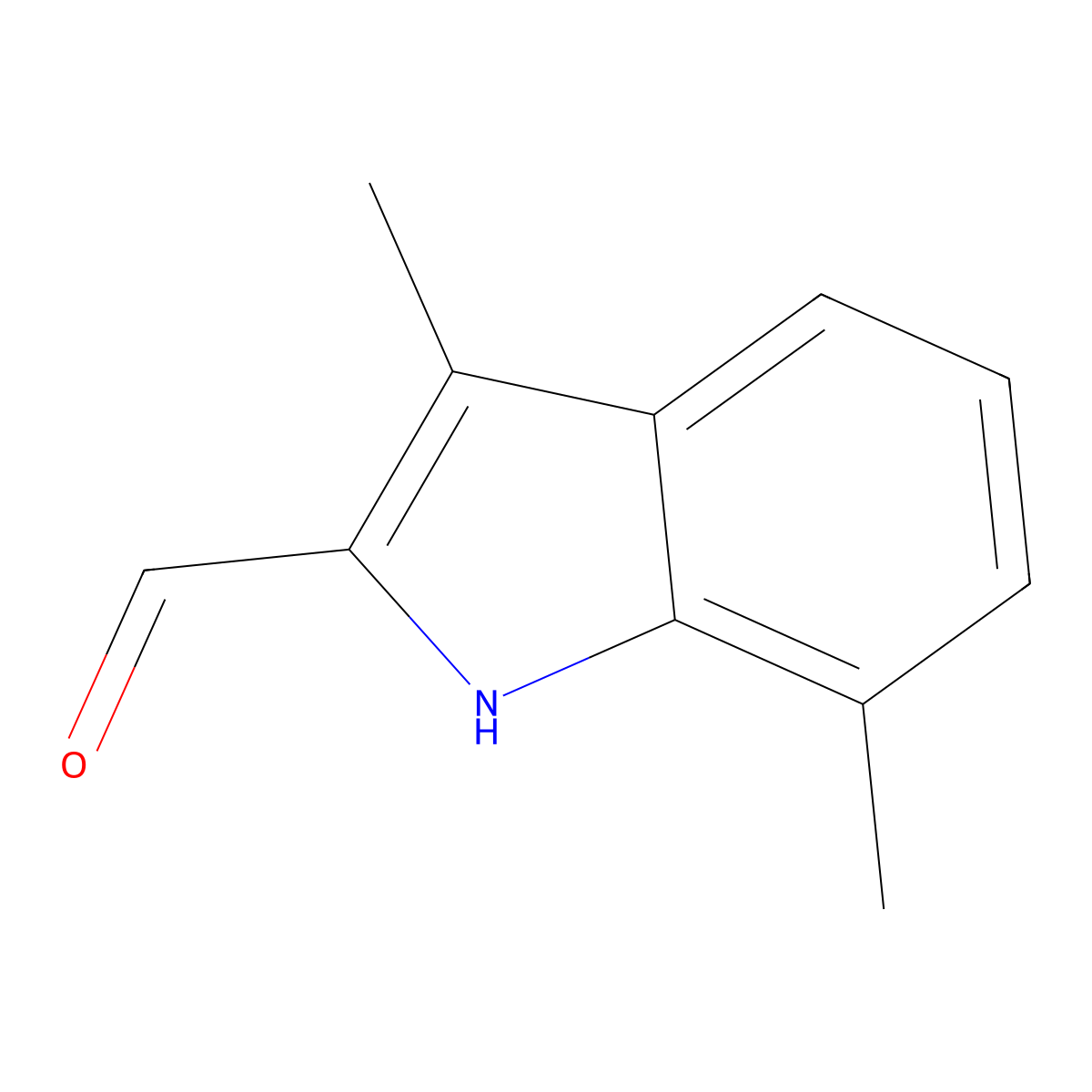 3,7-Dimethyl-1H-indole-2-carbaldehyde molecular structure, CAS 1463-72-5