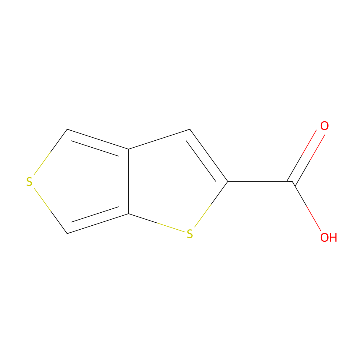 Thieno(3,4-b)thiophene-2-carboxylic acid molecular structure, CAS 14630-08-1