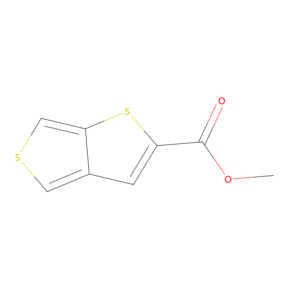 Methyl thieno[3,4-b]thiophene-2-carboxylate molecular structure, CAS 14630-09-2