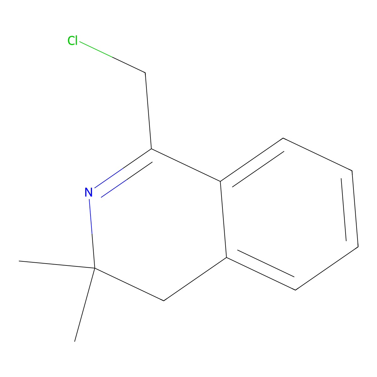 1-(Chloromethyl)-3,3-dimethyl-3,4-dihydroisoquinoline molecular structure, CAS 146304-90-7