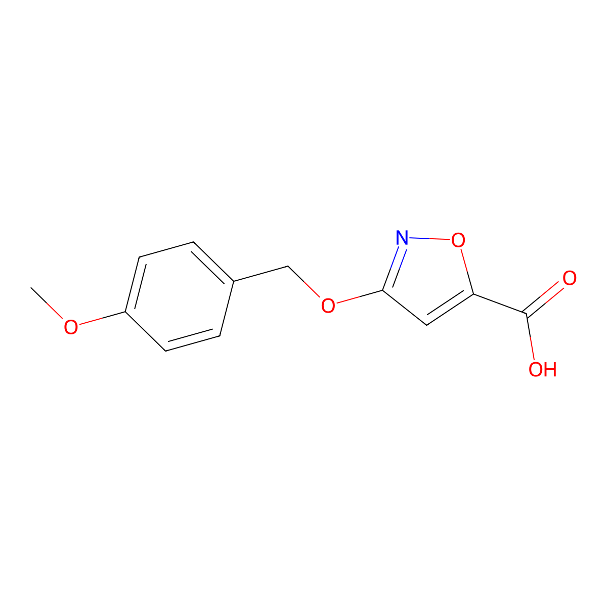 3-[(4-Methoxyphenyl)methoxy]-1,2-oxazole-5-carboxylic acid molecular structure, CAS 1463052-85-8