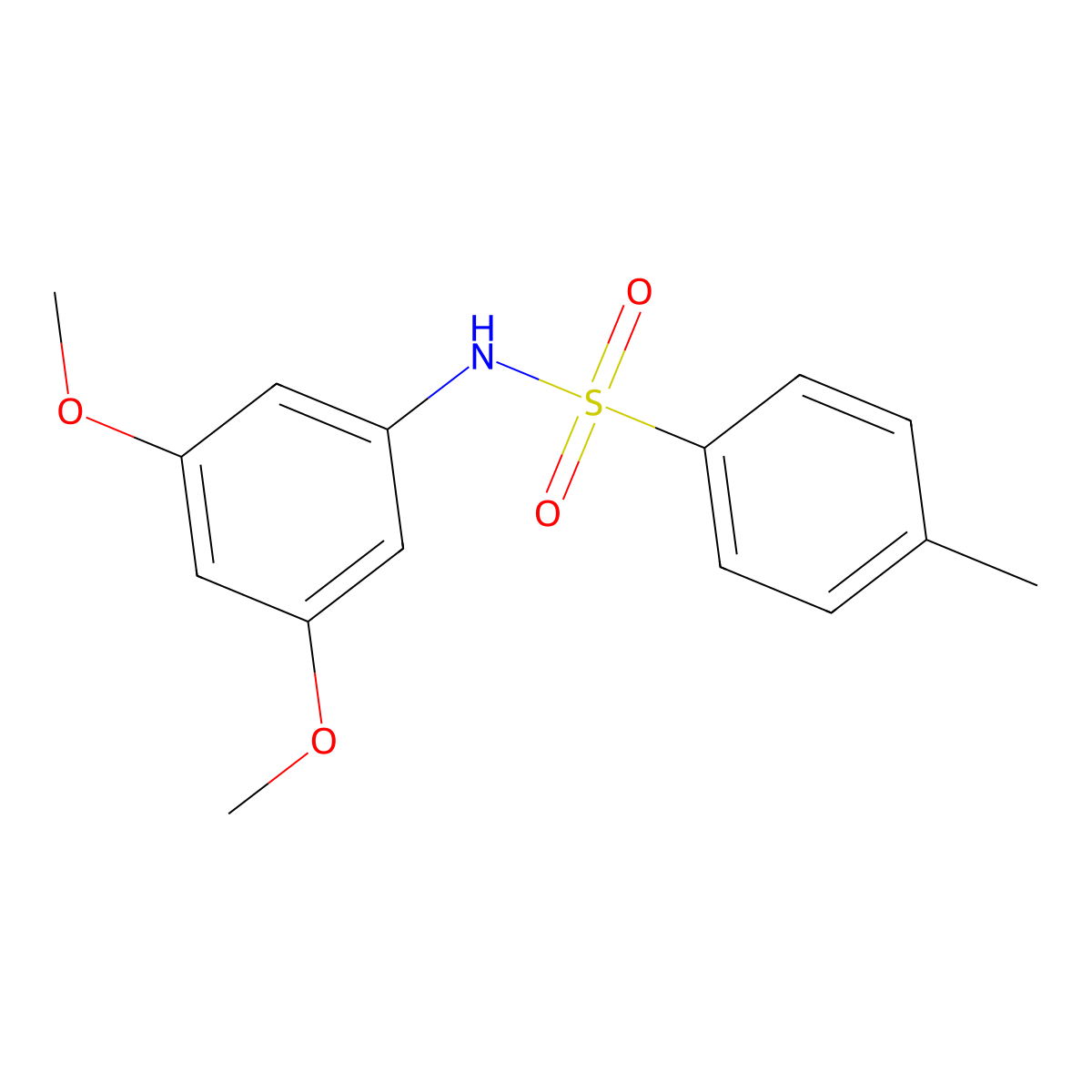 N-(3,5-dimethoxyphenyl)-4-methylbenzenesulfonamide molecular structure, CAS 146308-17-0