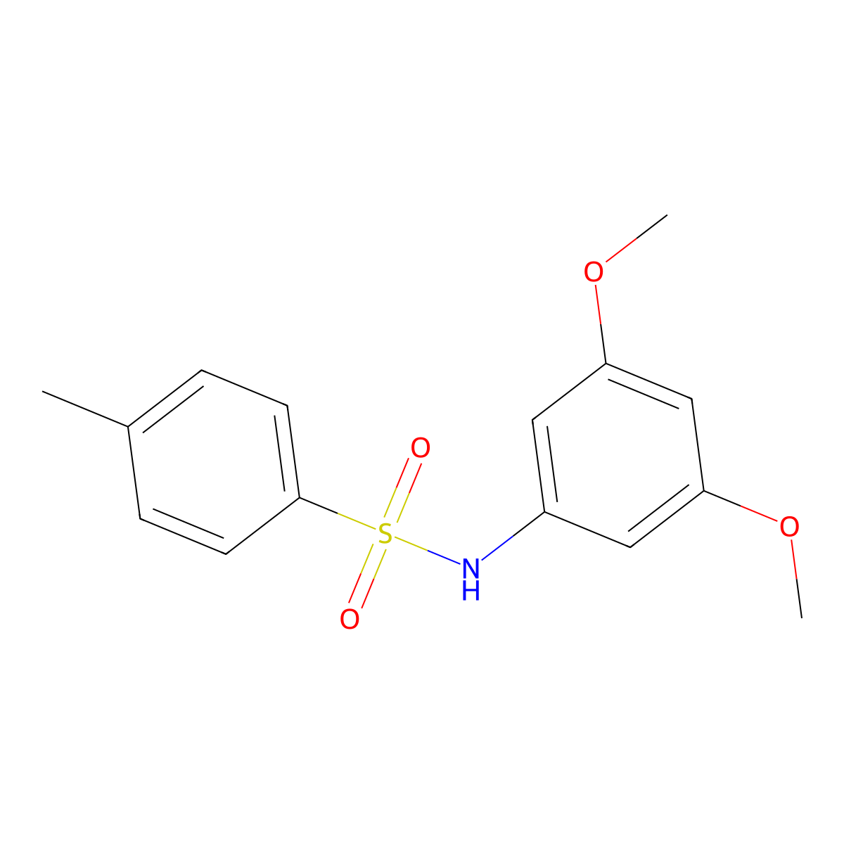 N-(3,5-dimethoxyphenyl)-4-methylbenzenesulfonamide molecular structure, CAS 146308-17-0