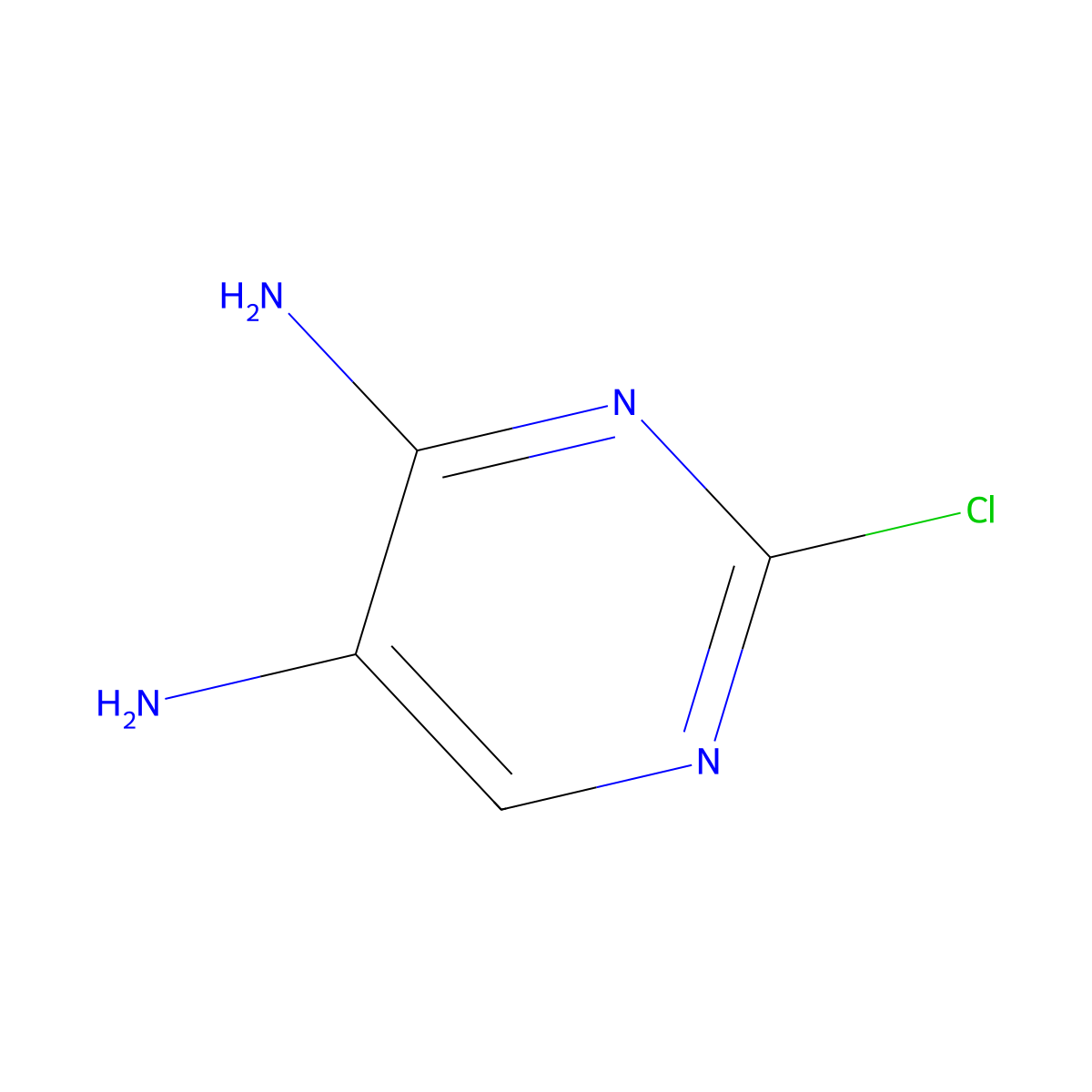 2-Chloropyrimidine-4,5-diamine molecular structure, CAS 14631-08-4