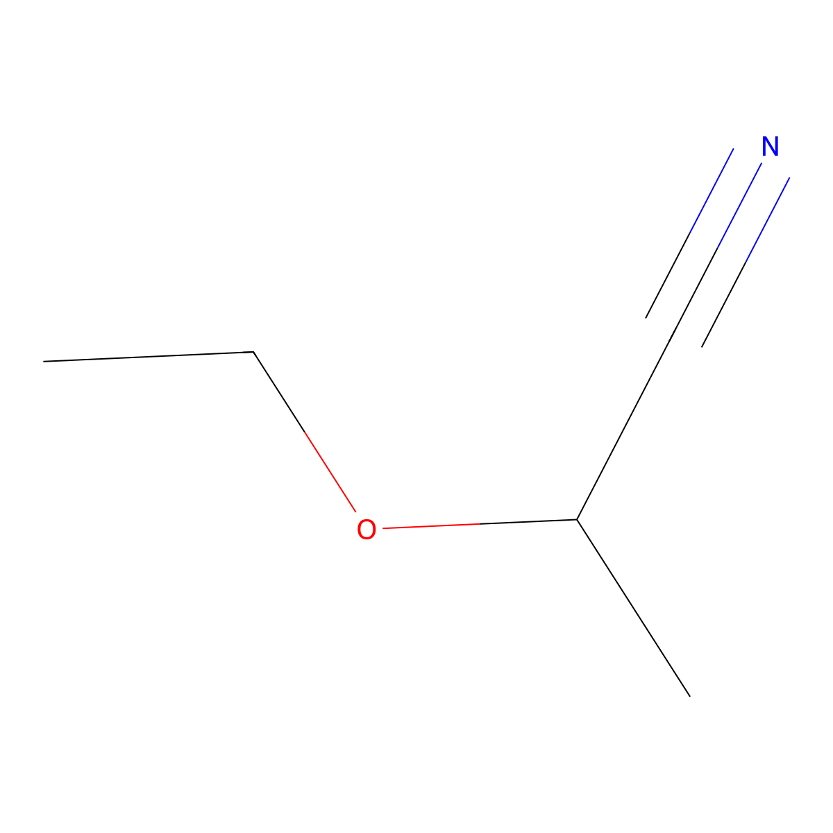 2-Ethoxypropanenitrile molecular structure, CAS 14631-45-9
