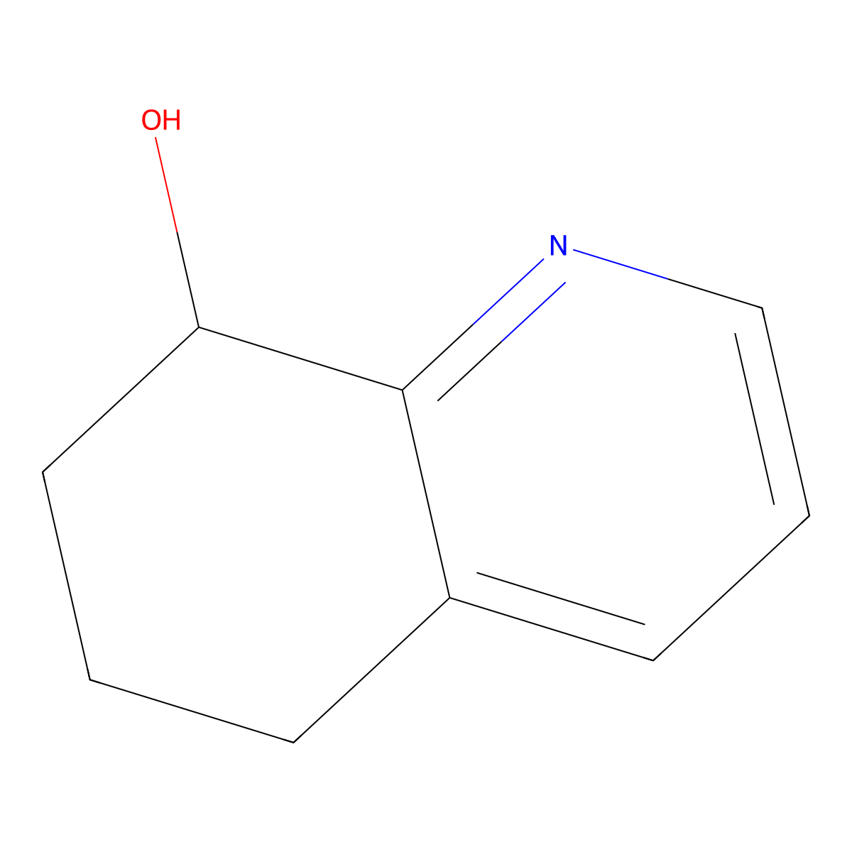 8-Hydroxy-5,6,7,8-tetrahydroquinoline molecular structure, CAS 14631-46-0