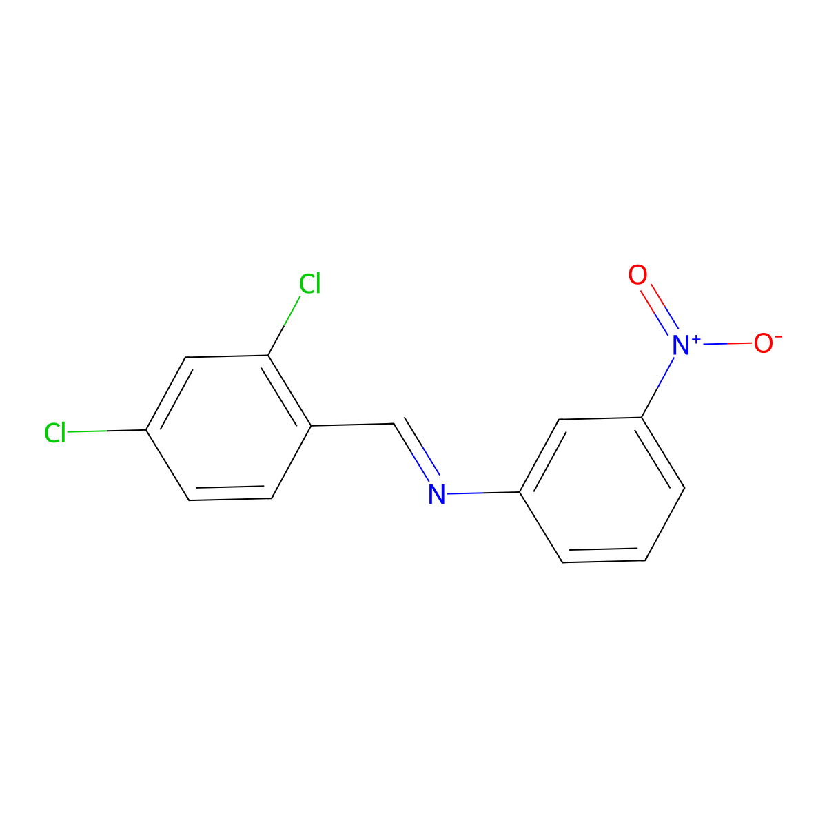 1-(2,4-dichlorophenyl)-N-(3-nitrophenyl)methanimine molecular structure, CAS 14632-33-8