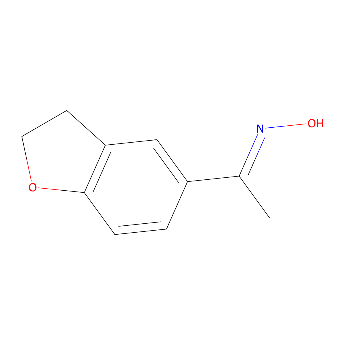 N-[1-(2,3-dihydro-1-benzofuran-5-yl)ethylidene]hydroxylamine molecular structure, CAS 146321-88-2