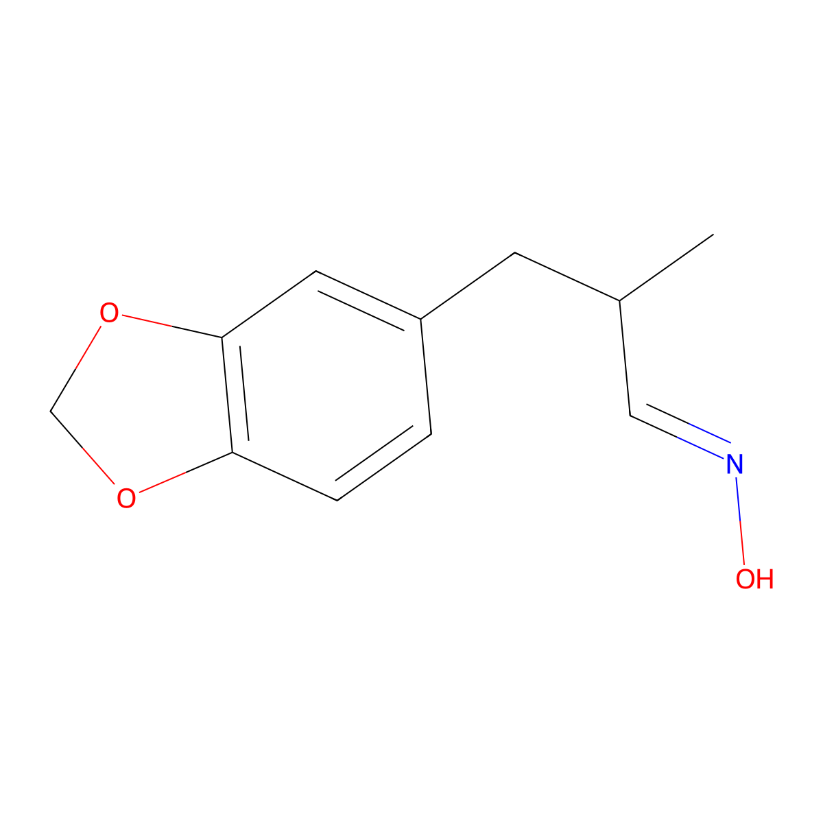 alpha-Methyl-1,3-benzodioxole-5-propanal Oxime molecular structure, CAS 146322-08-9