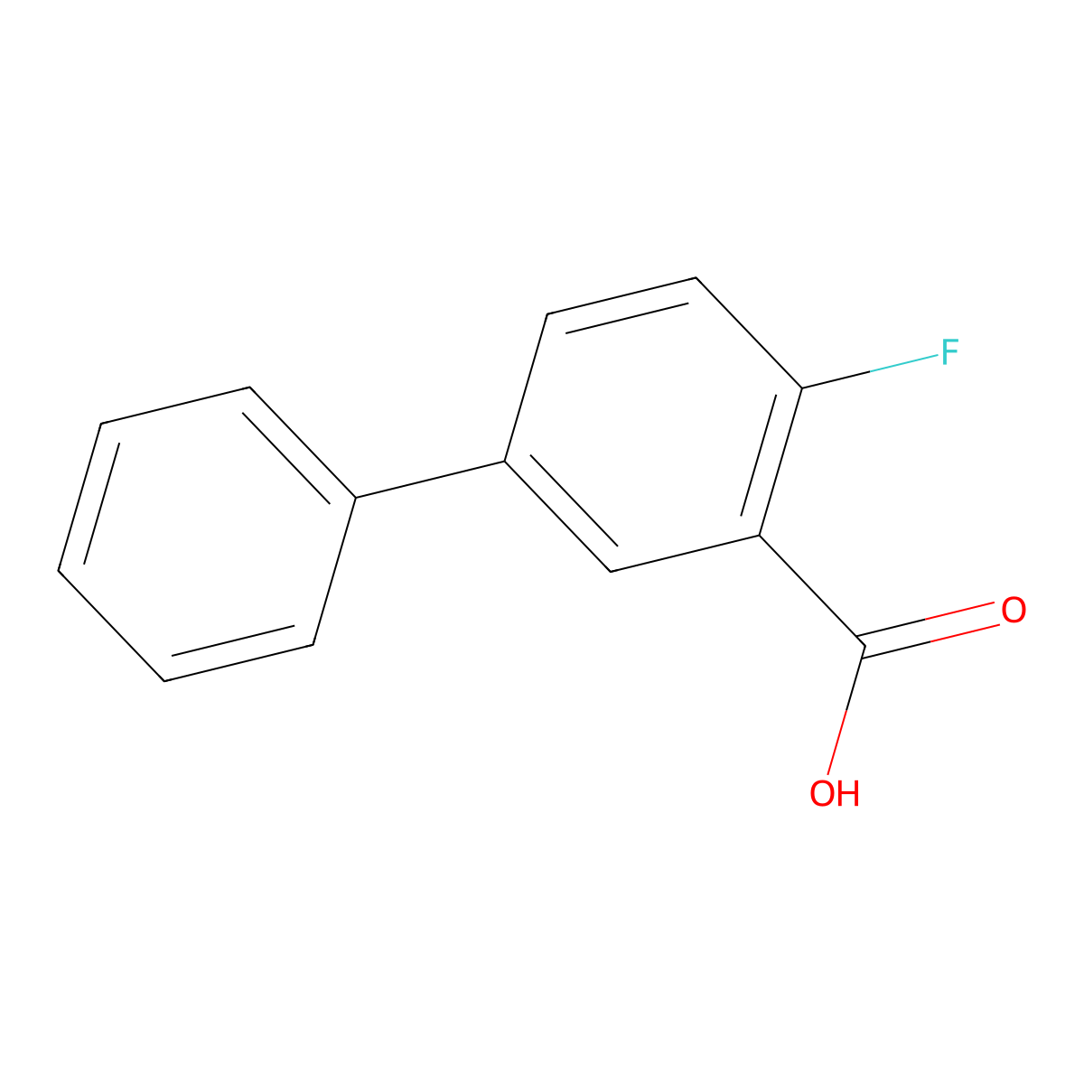2-Fluoro-5-phenylbenzoic acid molecular structure, CAS 146328-84-9
