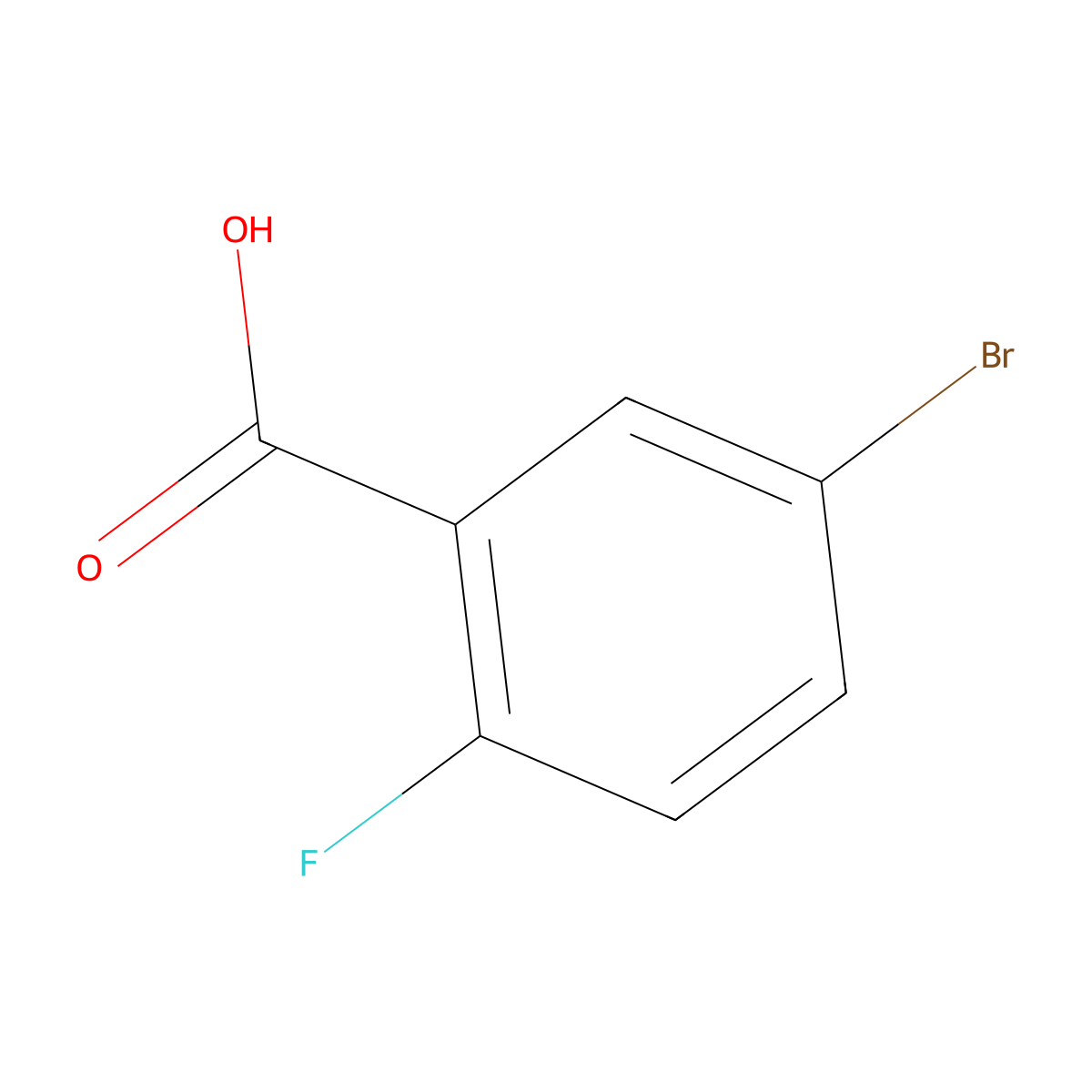 5-Bromo-2-fluorobenzoic acid molecular structure, CAS 146328-85-0