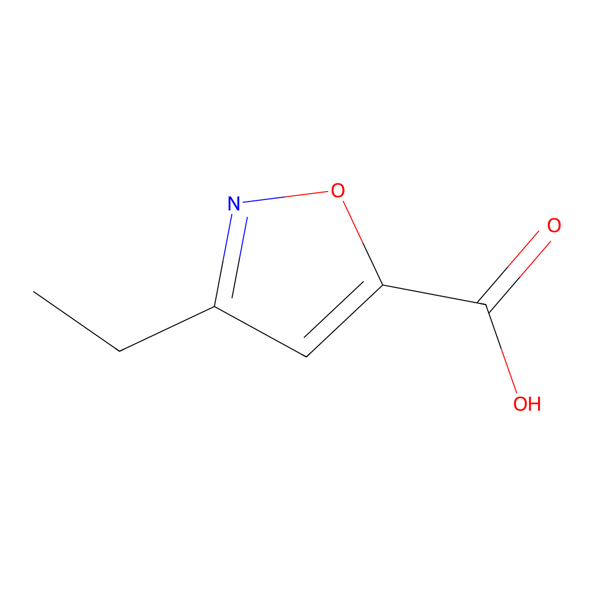 3-Ethyl-1,2-oxazole-5-carboxylic acid molecular structure, CAS 14633-21-7