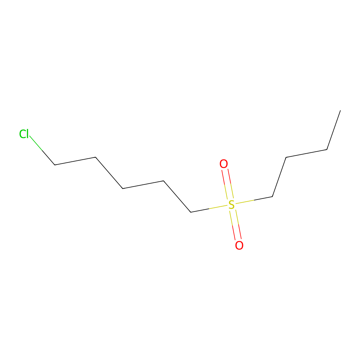 Butyl 5-chloropentyl sulfone molecular structure, CAS 14633-41-1