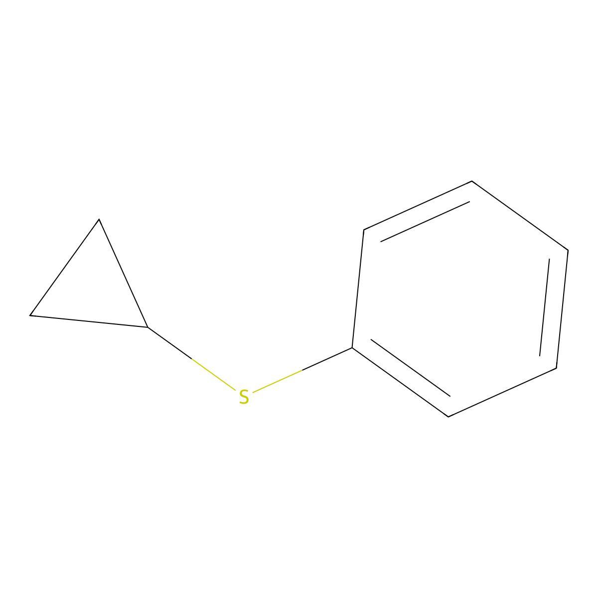 Cyclopropyl phenyl sulfide molecular structure, CAS 14633-54-6