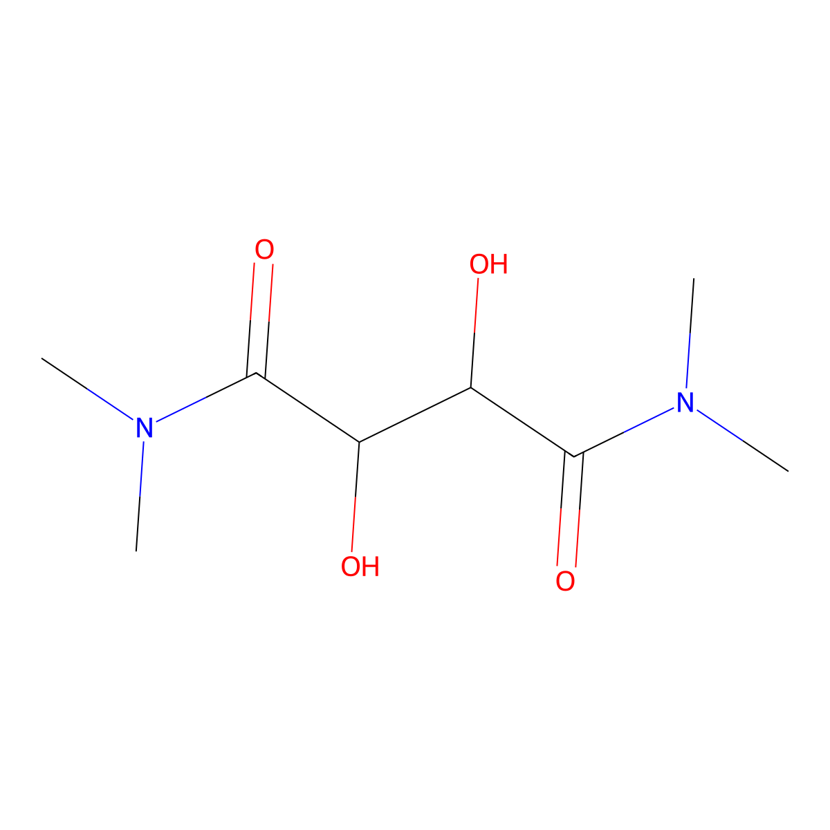 2,3-Dihydroxy-n,n,n',n'-tetramethylbutanediamide molecular structure, CAS 146330-79-2