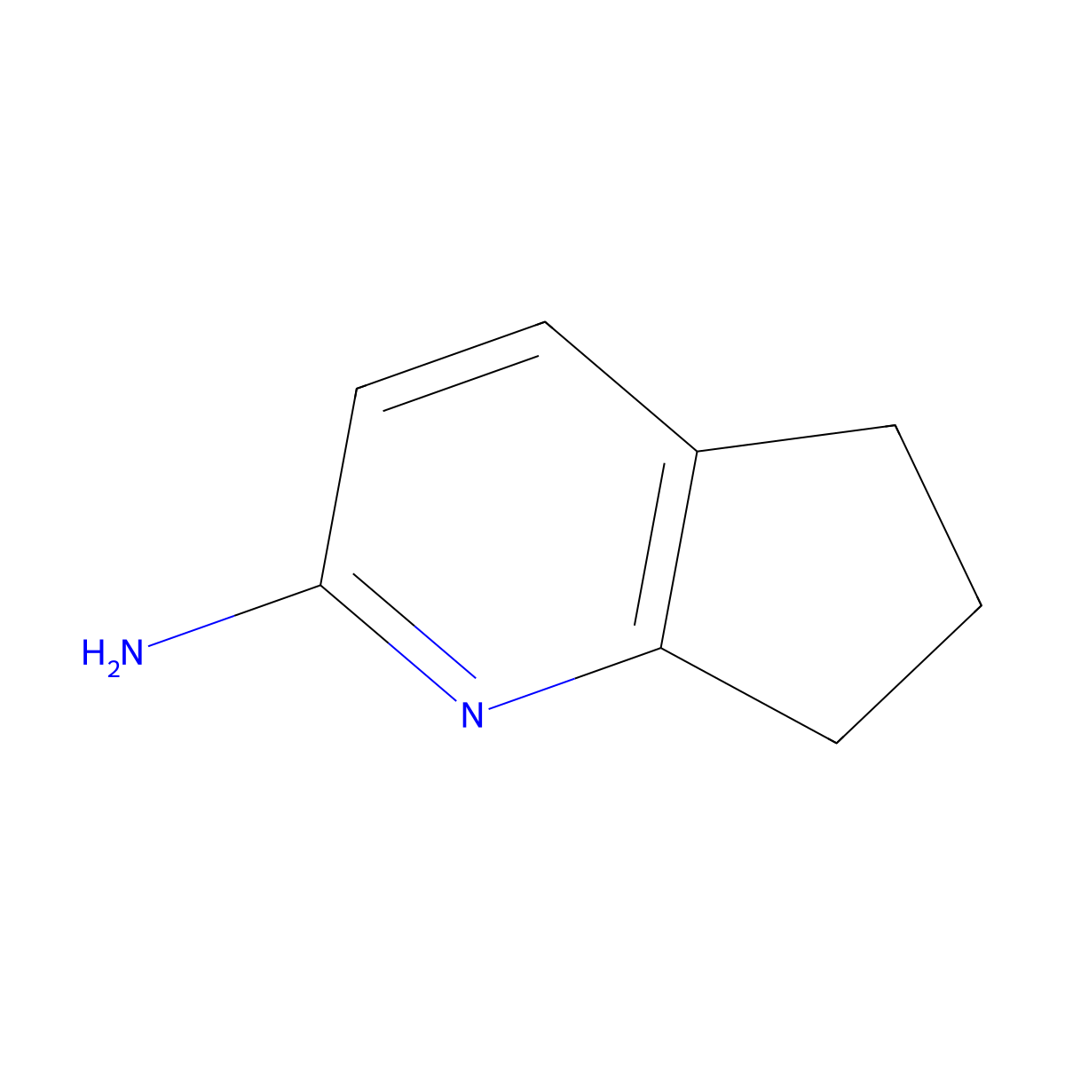 6,7-dihydro-5H-cyclopenta[b]pyridin-2-amine molecular structure, CAS 146331-19-3