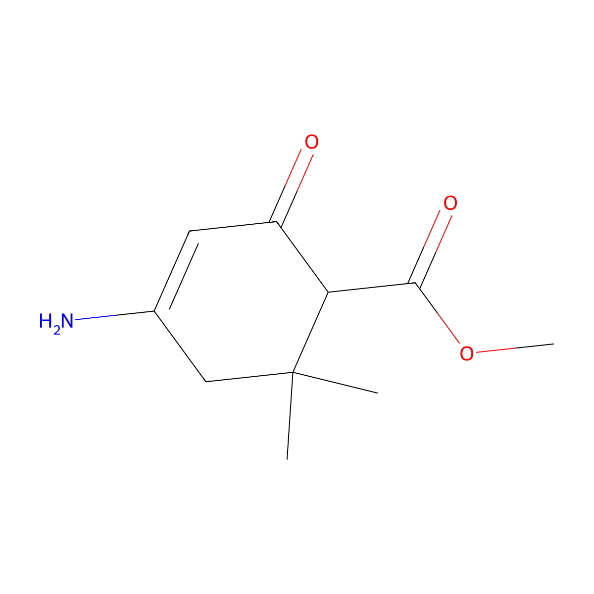 Methyl 4-amino-6,6-dimethyl-2-oxocyclohex-3-ene-1-carboxylate molecular structure, CAS 146335-44-6