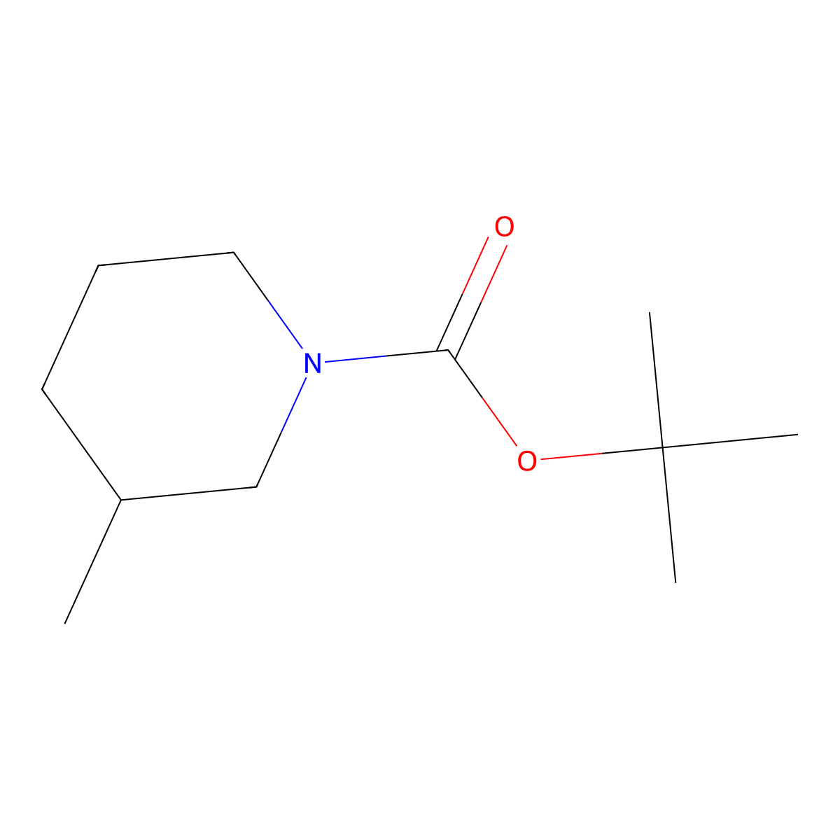 Tert-butyl 3-methylpiperidine-1-carboxylate molecular structure, CAS 146337-18-0