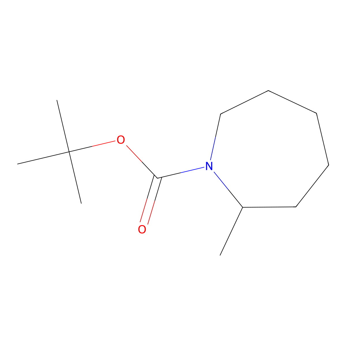 Tert-butyl 2-methylazepane-1-carboxylate molecular structure, CAS 146337-40-8