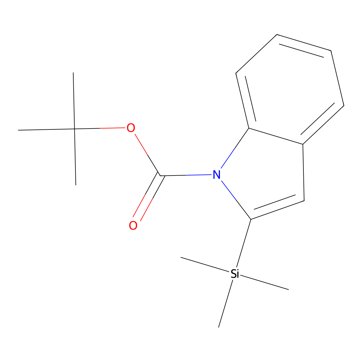 tert-butyl 2-(trimethylsilyl)-1H-indole-1-carboxylate molecular structure, CAS 146337-49-7