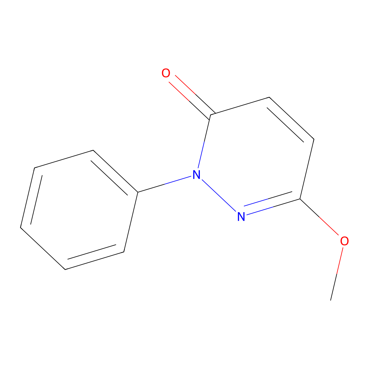 6-methoxy-2-phenylpyridazin-3(2H)-one molecular structure, CAS 14634-50-5
