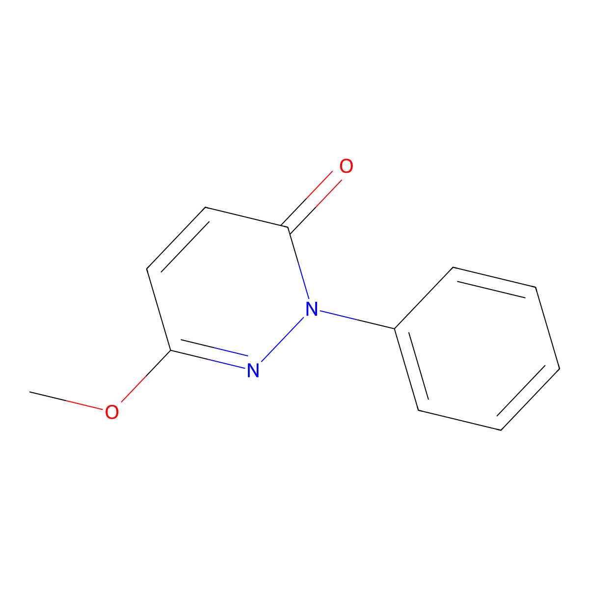 6-methoxy-2-phenylpyridazin-3(2H)-one molecular structure, CAS 14634-50-5