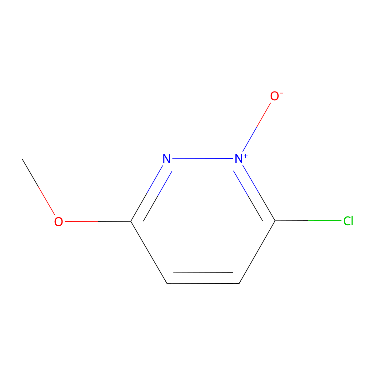 3-Chloro-6-methoxy-pyridazine 2-oxide molecular structure, CAS 14634-52-7