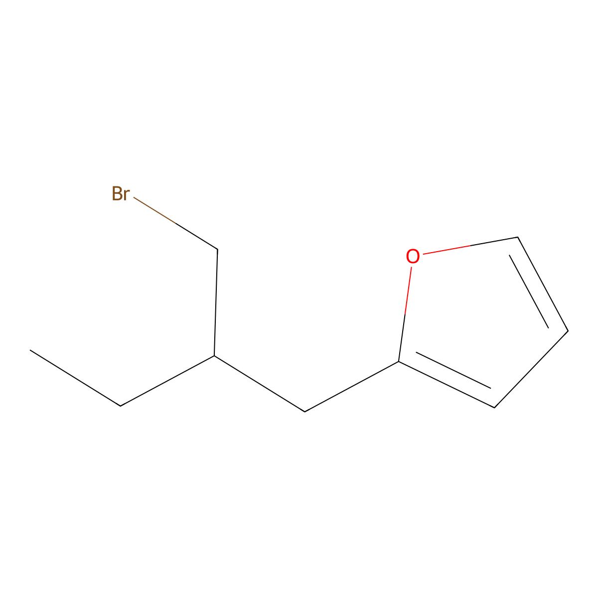 2-[2-(Bromomethyl)butyl]furan molecular structure, CAS 1463412-61-4