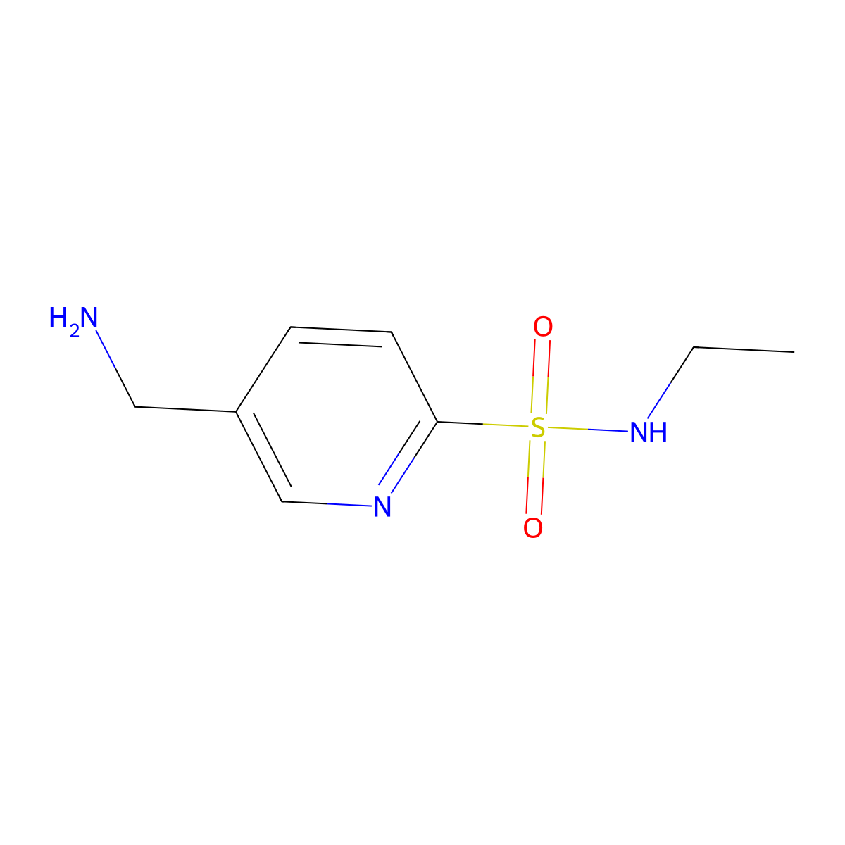 5-(aminomethyl)-N-ethylpyridine-2-sulfonamide molecular structure, CAS 1463425-12-8