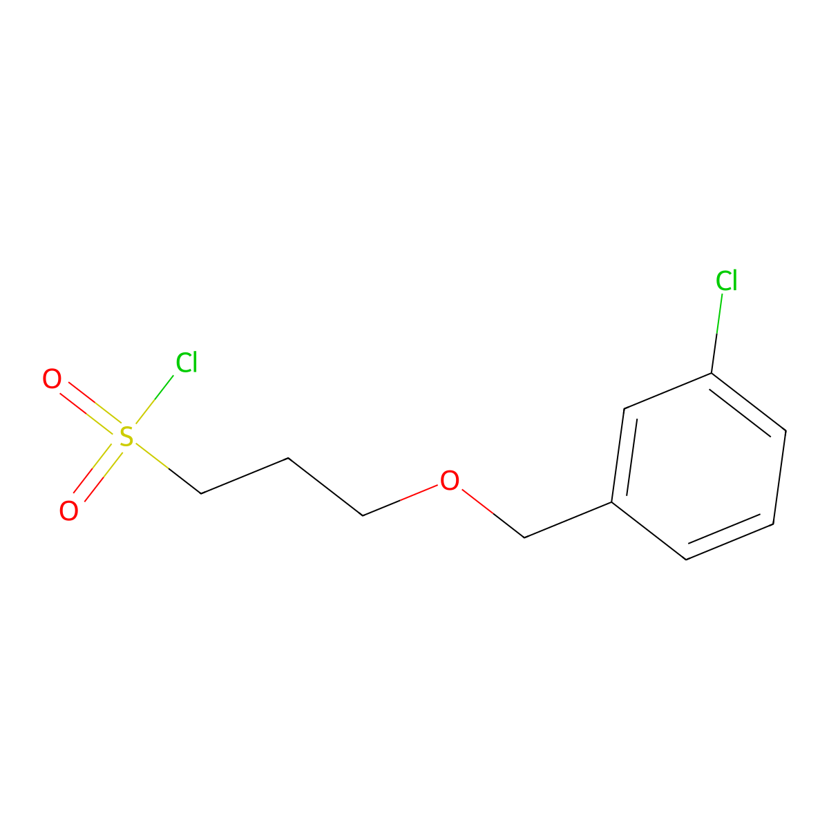 3-((3-Chlorobenzyl)oxy)propane-1-sulfonyl chloride molecular structure, CAS 1463435-85-9