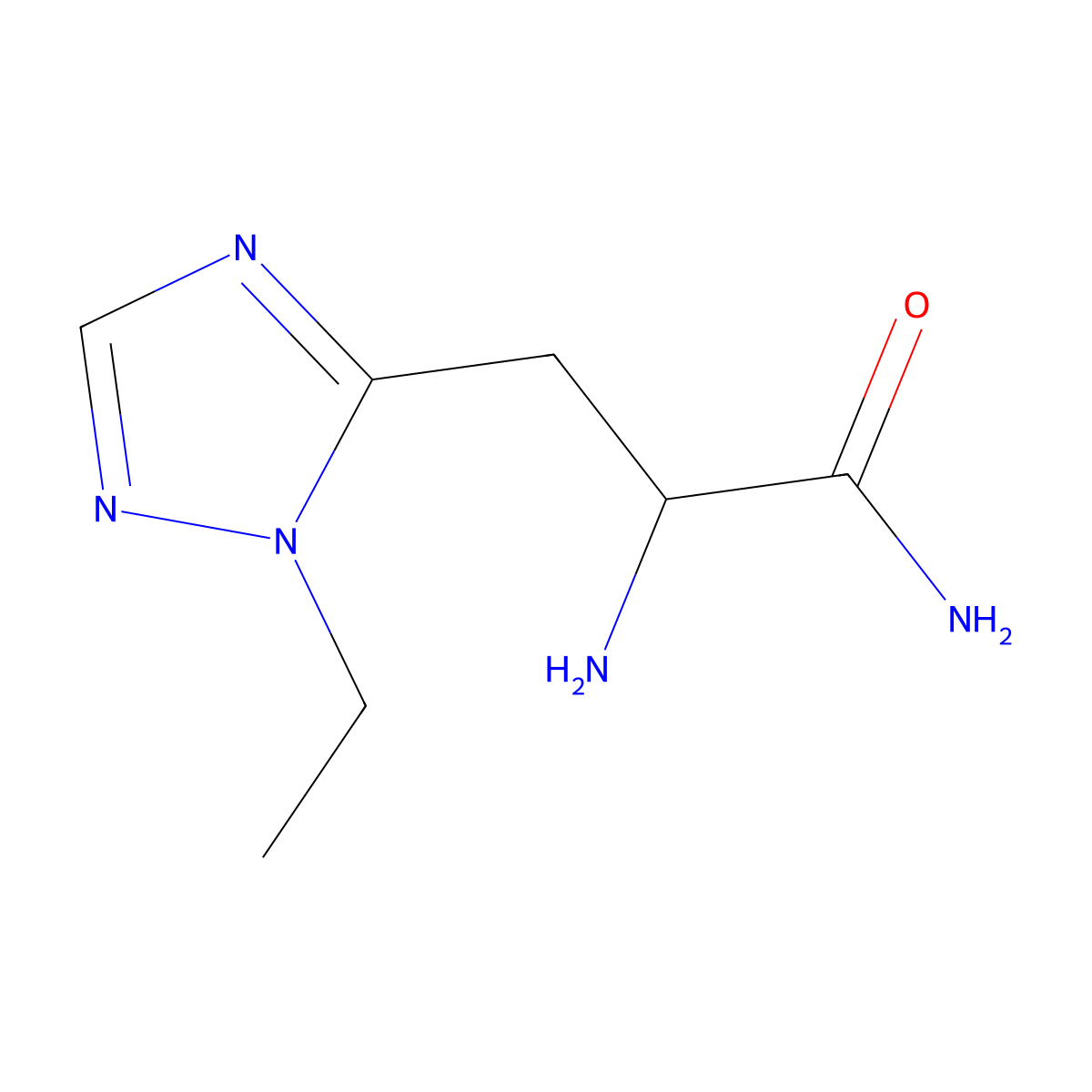 2-Amino-3-(1-ethyl-1h-1,2,4-triazol-5-yl)propanamide molecular structure, CAS 1463443-38-0