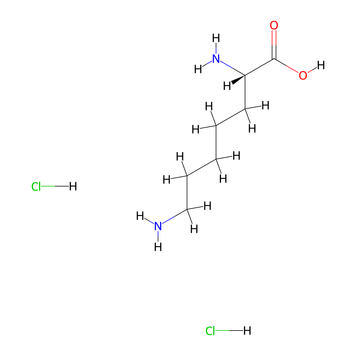 (S)-2,7-Diaminoheptanoic acid 2hcl molecular structure, CAS 146346-69-2