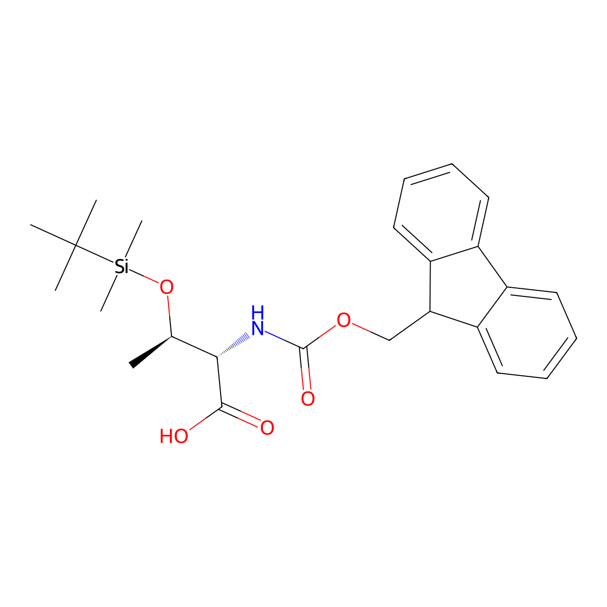 Fmoc-Thr(TBDMS)-OH molecular structure, CAS 146346-82-9