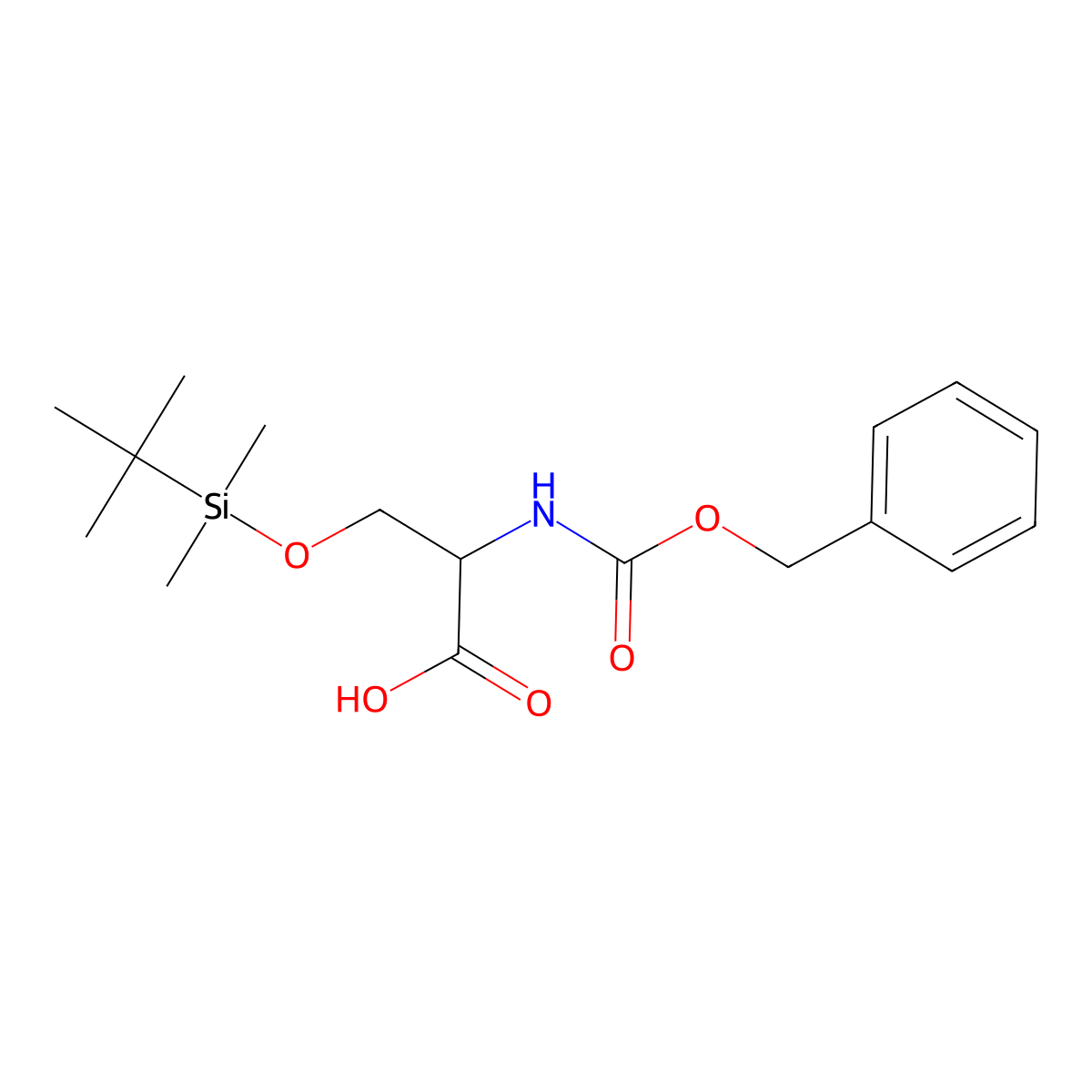 (2S)-2-{[(benzyloxy)carbonyl]amino}-3-[(tert-butyldimethylsilyl)oxy]propanoic acid molecular structure, CAS 146346-84-1