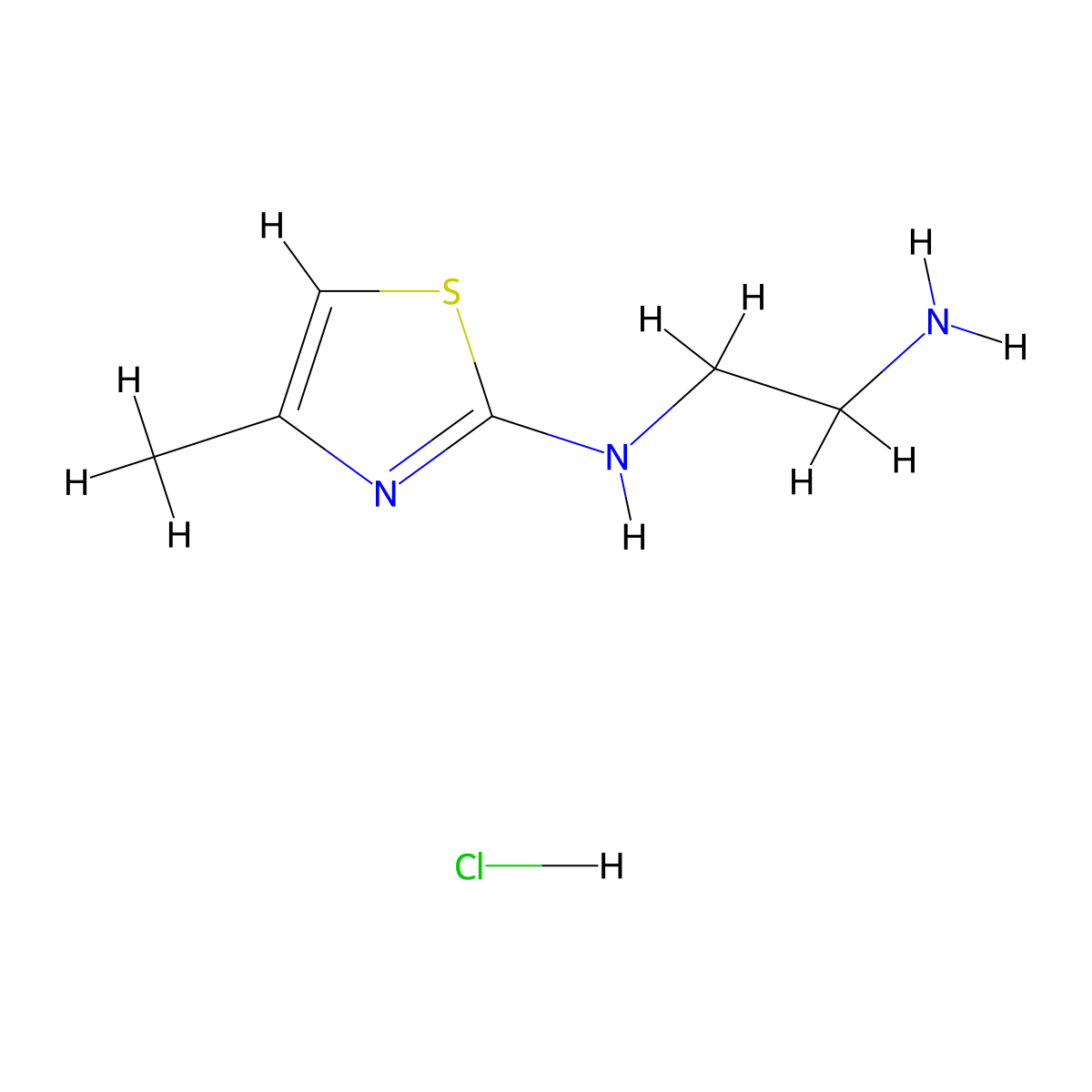 N1-(4-Methyl-1,3-thiazol-2-yl)ethane-1,2-diamine hydrochloride molecular structure, CAS 1463469-50-2