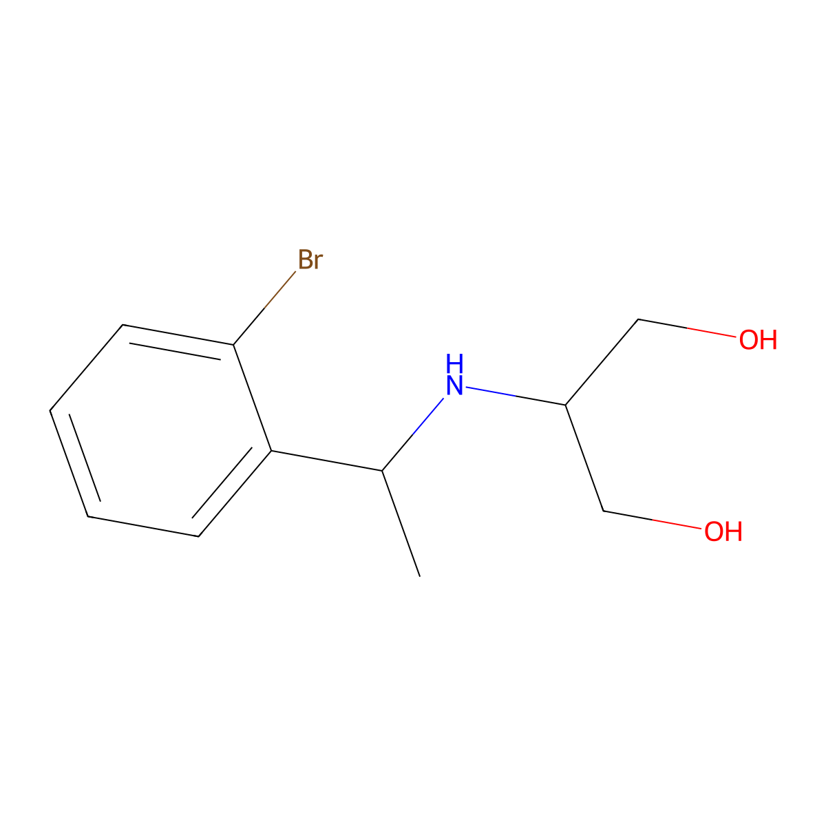 2-{[1-(2-Bromophenyl)ethyl]amino}propane-1,3-diol molecular structure, CAS 1463471-39-7