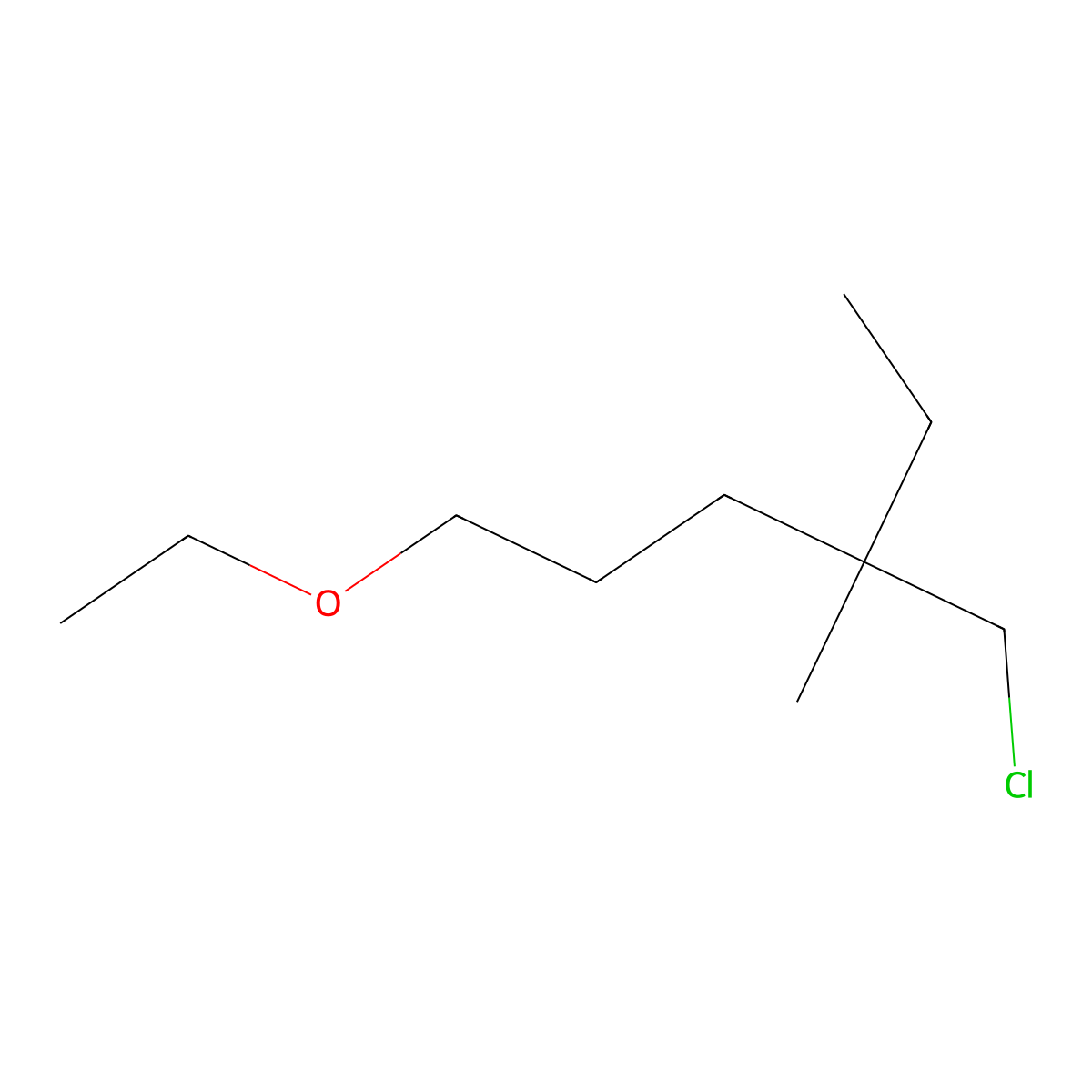 4-(Chloromethyl)-1-ethoxy-4-methylhexane molecular structure, CAS 1463472-56-1