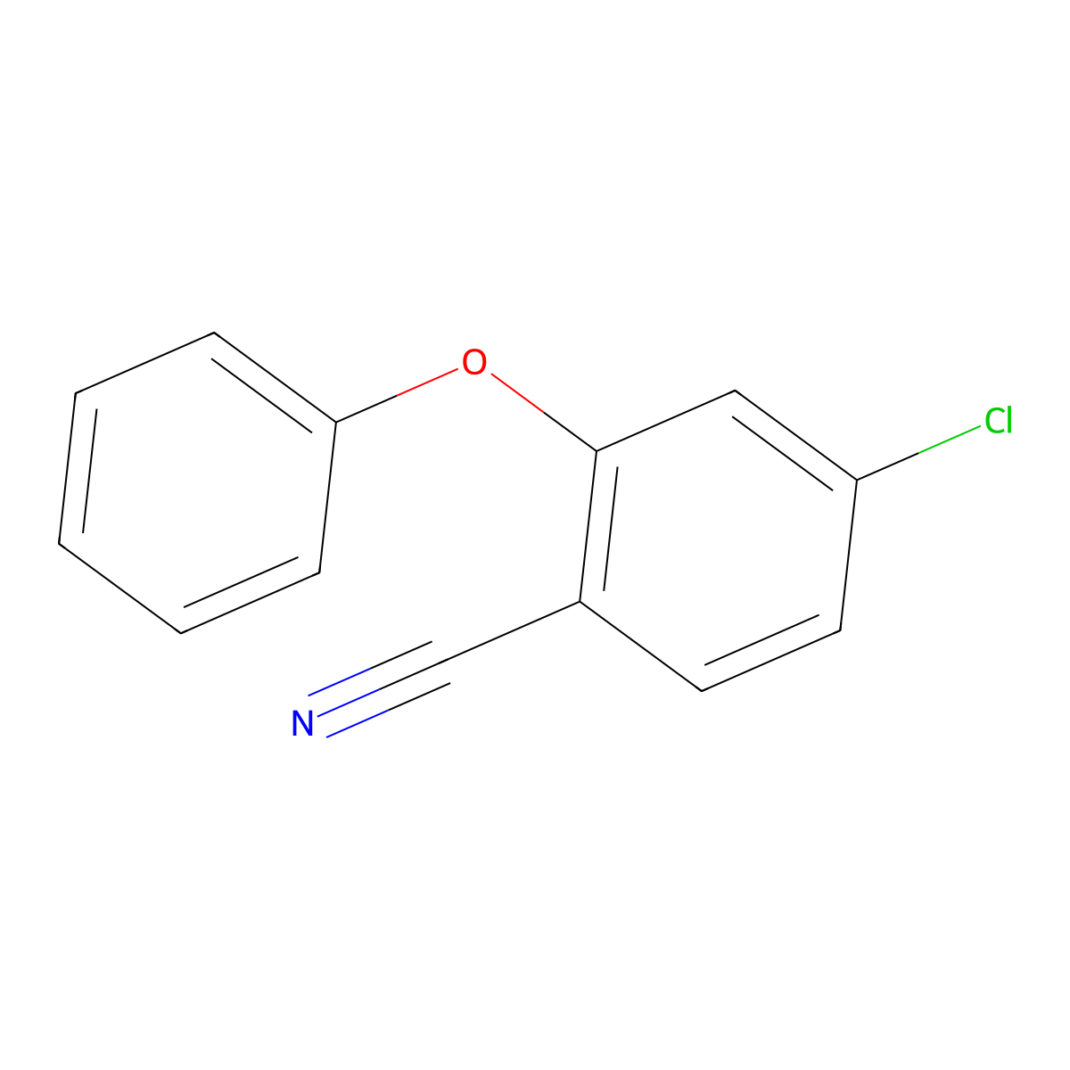 Benzonitrile, 4-chloro-2-phenoxy- molecular structure, CAS 1463473-20-2